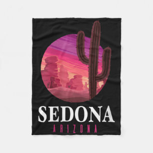 Cobertor De Velo Mulheres Sedona Arizona Cactus Pôr do Sol Deserto