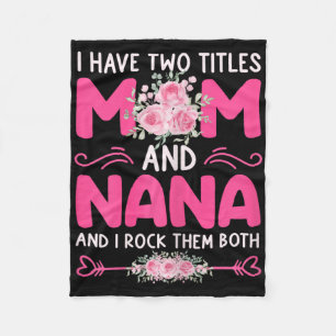Cobertor De Velo Mulheres Tenho Dois Títulos Mãe E Nana Floral Cute