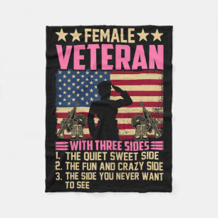 Cobertor De Velo Mulheres Veterano Soldado Orgulhoso Mulher Veteran