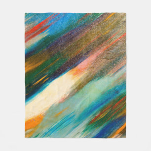 Cobertor De Velo Multicolored long diagonal watercolor strokes on t