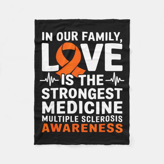 Cobertor De Velo Multiple Sclerosis Awareness Month Love Strongest  (Frente)