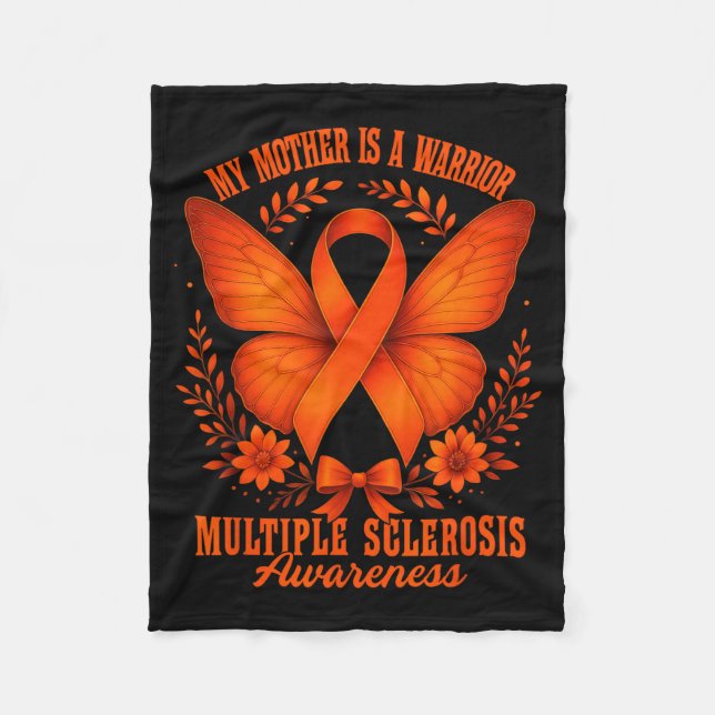Cobertor De Velo Multiple Sclerosis Awareness Ms Warrior My Mother  (Frente)