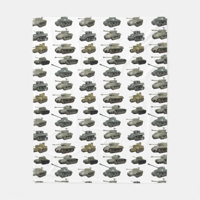 Cobertor De Velo Múltiplos tanques WW2 americanos e veículos blinda (Frente)