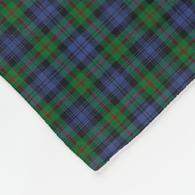 Cobertor De Velo Murray Clan Green e Royal Blue Tartan (Quina)