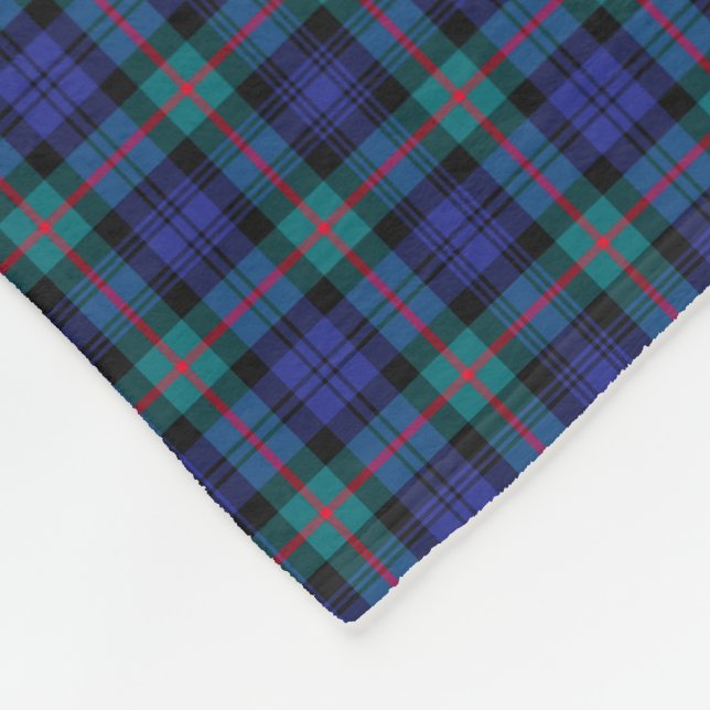 Cobertor De Velo Murray Clan Turquoise e Royal Blue Modern Tartan (Quina)