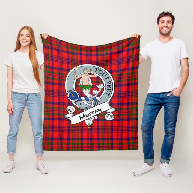 Cobertor De Velo Murray Dysart, Crachá Tulloch Clan, Xadrez Tartan (In Situ)