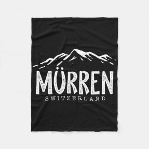 Cobertor De Velo Murren Suíça Montanhas Esquiador Suíço Esqui