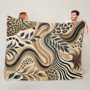 Cobertor De Velo Murugi Luxe Bedows Savanna Luxe Fleece Blanket,