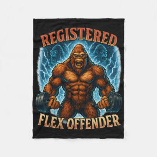 Cobertor De Velo Muscle Bigfoot Registrado Flex Offender Funny Gym