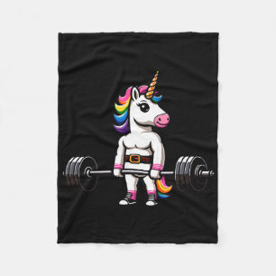 Cobertor De Velo Muscle Gym Unicorn Bodybuilder Tee Nerd Wee