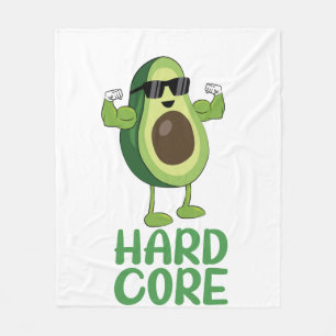 Cobertor De Velo Muscular Hardcore Avocado Funny