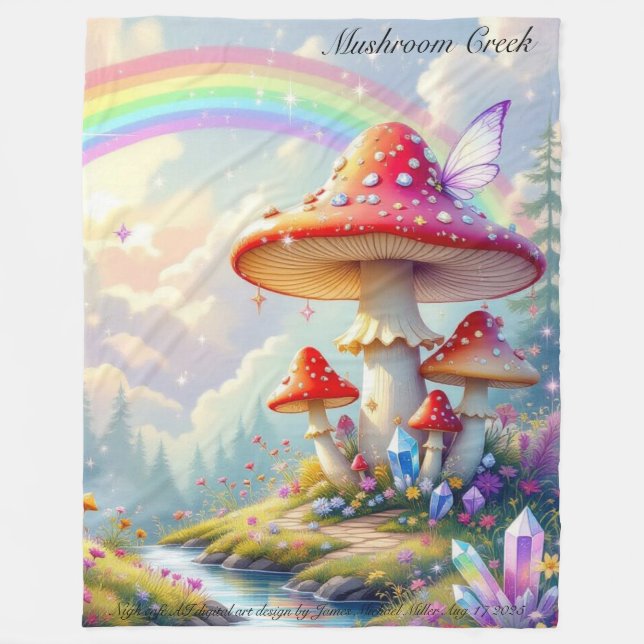 Cobertor De Velo Mushroom Creek Fleece Blanket (Frente)