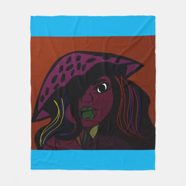 Cobertor De Velo Mushroom Girl  (Frente)