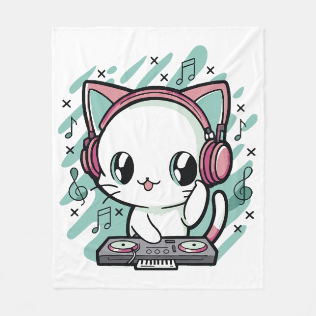 Cobertor De Velo música de gato (Frente)