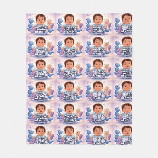 Cobertor De Velo Música y cuentos infantiles (Frente)