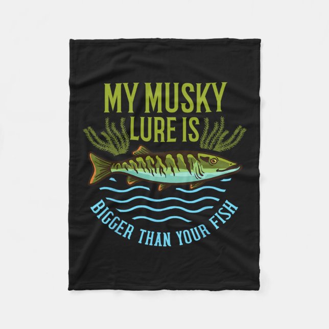 Cobertor De Velo Musky Fisheries Gift Muskie Lure Muskellunge (Frente)