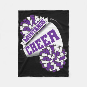 Cobertor De Velo Mustangs Cheer Ck Espírito de Cheerleading Escolar