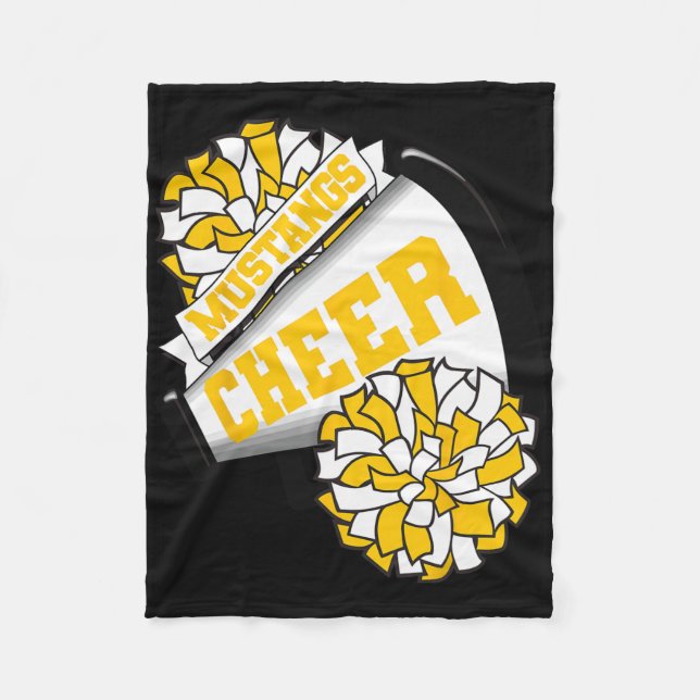 Cobertor De Velo Mustangs Cheer Ck Espírito de Torcida Escolar Gy (Frente)