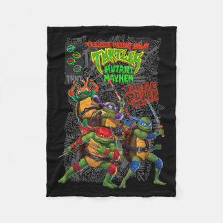 Cobertor De Velo Mutant Mayhem Turtle Crew