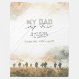 Cobertor De Velo My Dad My Hero Deployment Gift for Dad from Kids