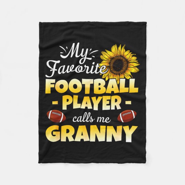 Cobertor De Velo My Favorite Football Player Calls Me Granny  (Frente)