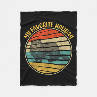 Cobertor De Velo My Favorite Holiday Ground Hog Men Women Happy Gro