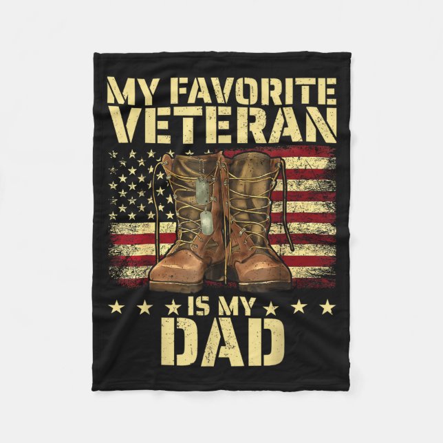 Cobertor De Velo My Favorite Veteran Is My Dad Father Veterans Day  (Frente)
