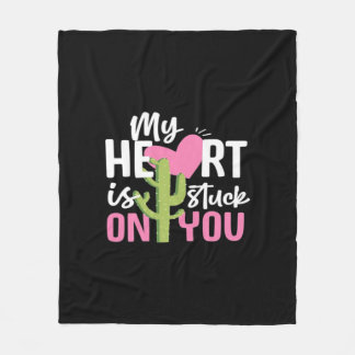 Cobertor De Velo My Heart Is Stuck On You Cactus Heartfelt Design 