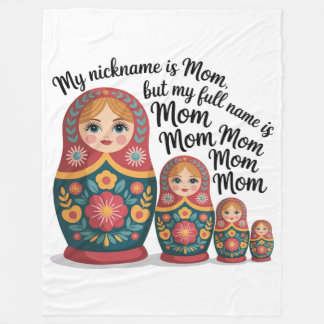 Cobertor De Velo My Nickname Is Mom, But My Full Name Is Mom Mom