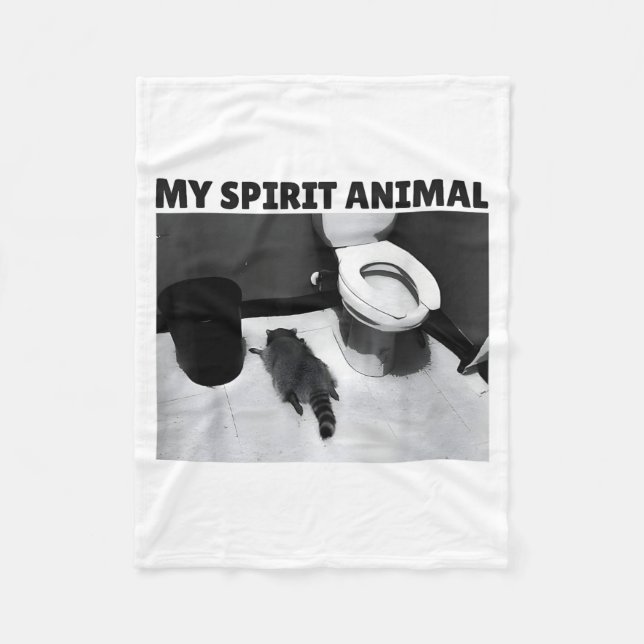 Cobertor De Velo My Srit Animal Funny Drunk Raccoon Meme  (Frente)