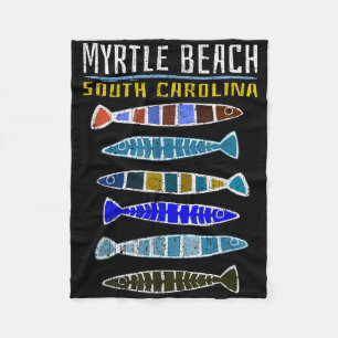 Cobertor De Velo Myrtle Beach Shirt Peixes Cujos peixes pescam Colô