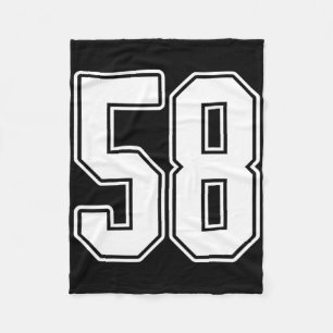 Cobertor De Velo Nº 58 White Outline Número 58 Esportivo Fan Jersey