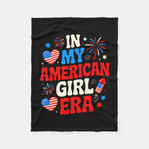 Cobertor De Velo Na minha era de garota americana retrô 4 de julho