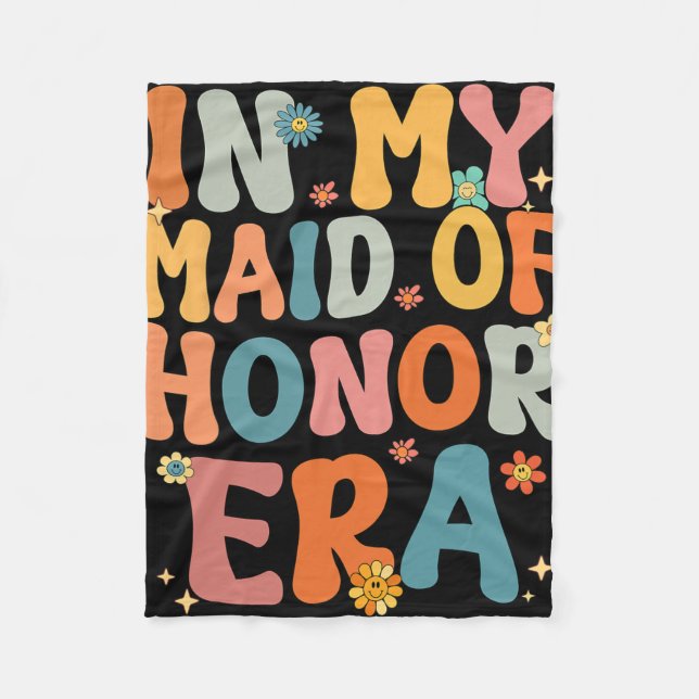 Cobertor De Velo Na Minha Madrinha de casamento Era Groovy Moh Brid (Frente)