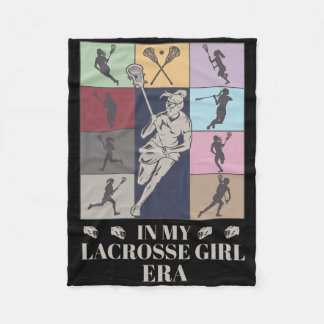 Cobertor De Velo Na Minha Rapariga De Lacrosse, O Groovy Retro Engr
