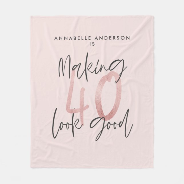 Cobertor De Velo na moda aniversário de 40 anos  (Frente)