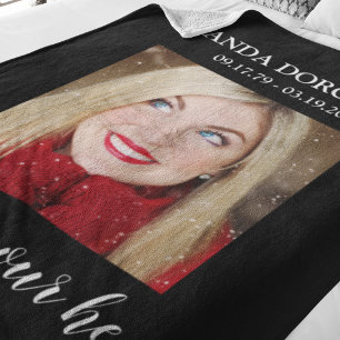 Cobertor De Velo Na moda Black Photo Memorial Tributação