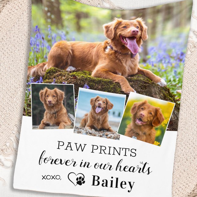 Cobertor De Velo Na moda Memorial Gift Pet Perda 4 Colagem Fotográf (Criador carregado)