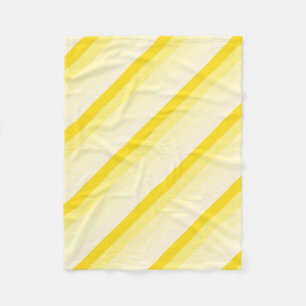 Cobertor De Velo Na moda moderno Vanilla Yellow White Stripes Trend