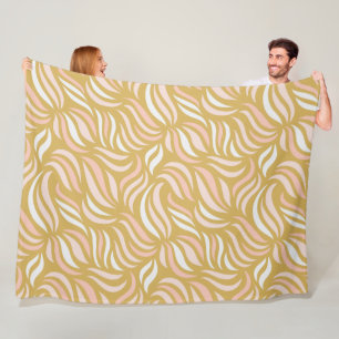 Cobertor De Velo Na moda wavy lines beige