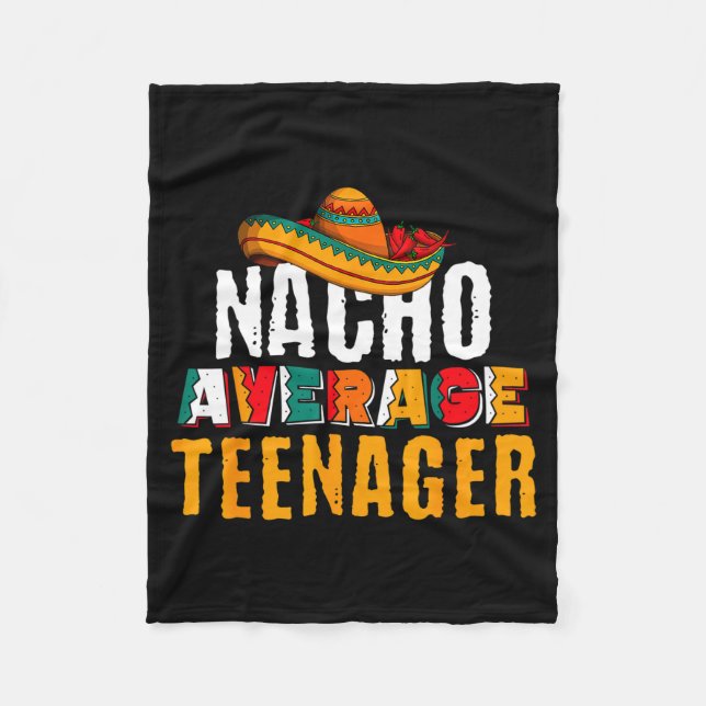 Cobertor De Velo Nacho adolescente médio cinco de maio engraçado me (Frente)