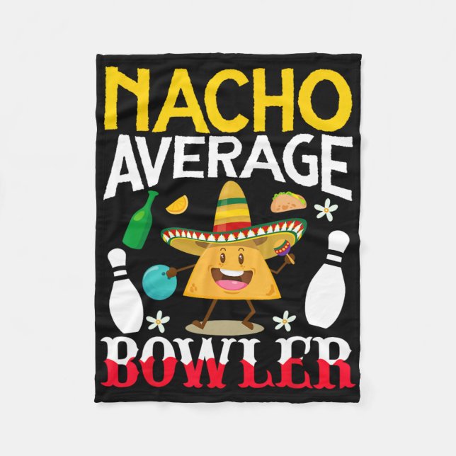 Cobertor De Velo Nacho Average Bowler Cinco De Mayo Boliche Mexican (Frente)