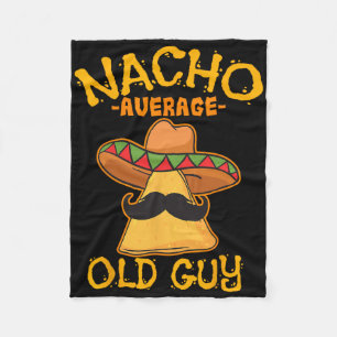 Cobertor De Velo Nacho Média da Velha Cara Mexicana Avô Cinco De