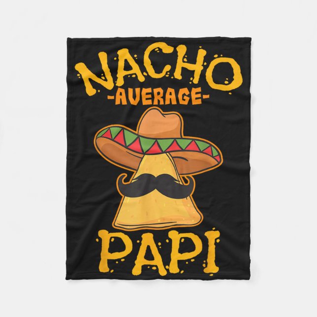 Cobertor De Velo Nacho Média Papi Pai Pai Pai Papa Cinco De (Frente)