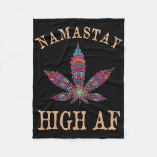 Cobertor De Velo Namastay Alto Ah Amante de Yoga Namaste Folha de M