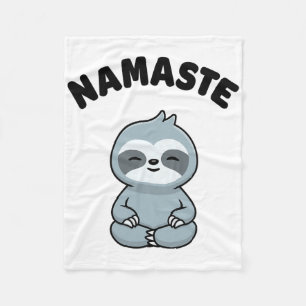 Cobertor De Velo Namaste Engraçado Cute Sloth Kawaii Yoga Sloth Est