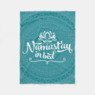 Cobertor De Velo Namaste Mandala Funny Cotação Fleece Blanket