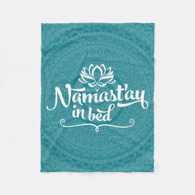 Cobertor De Velo Namaste Mandala Funny Cotação Fleece Blanket (Frente)