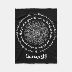 Cobertor De Velo Namaste Nós Somos Uma Meditação Ditos Mandala Yoga