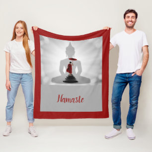 Cobertor De Velo Namaste Yoga Buddha Monk Metafísica Espiritual